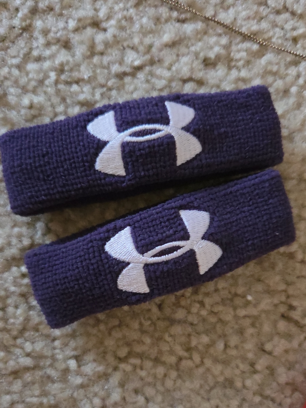Under Armour Purple Headband Duo with White Logo Never Worn